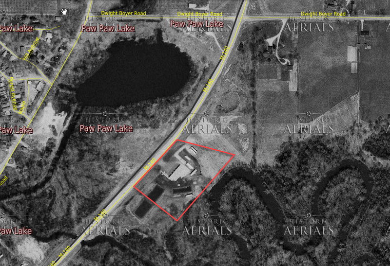 Faws Drive-In - 1969 Aerial (newer photo)